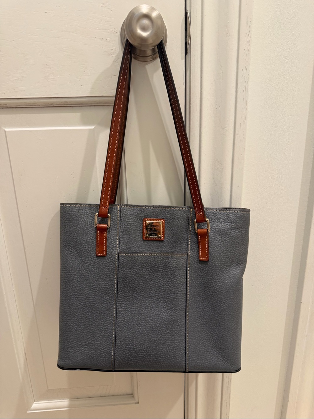 Dooney and Bourke gray leather bag